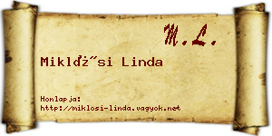 Miklósi Linda névjegykártya